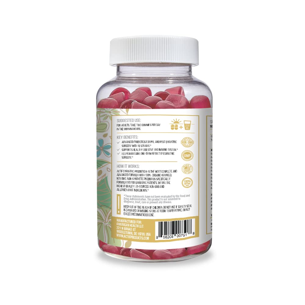 Close-up of ACTIF label on probiotic bottle highlighting 20B CFU strength
