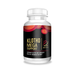 ACTIF Klotho Mega Support bottle front view, highlighting potential cognitive and longevity support.