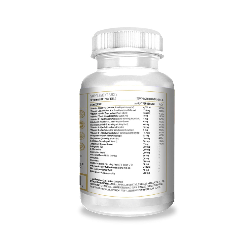 Close-up of ACTIF micronutrient tablets highlighting a comprehensive vitamin mix.