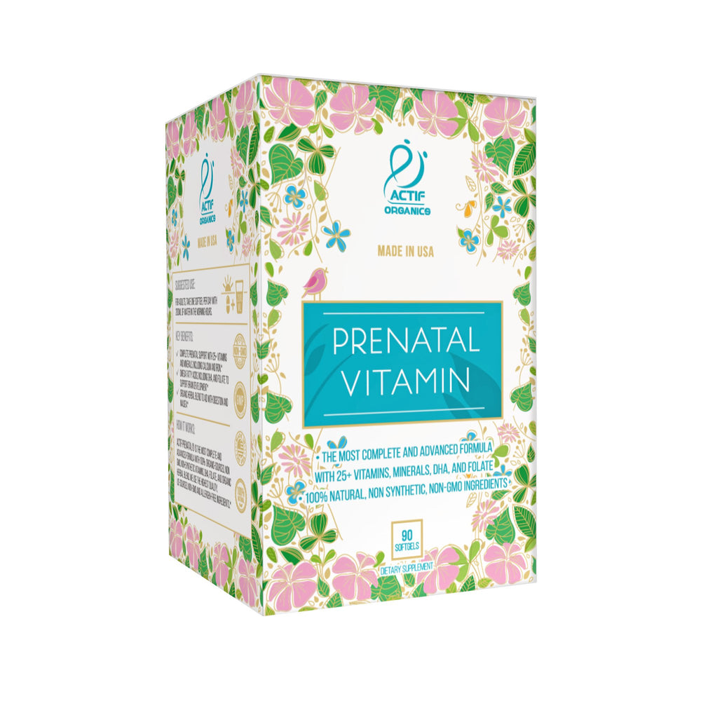 ACTIF extended-release prenatal formula promoting steady nutrient delivery.