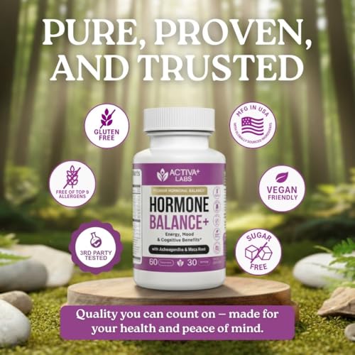 Activa Labs+ Hormone Balance gluten-free allergen-free claim on label