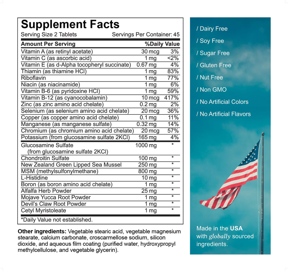 Activated Joint Support developed with doctors and nutritionists for trusted formulation.