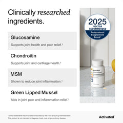 Activated Joint Support packaging on display emphasizes premium, doctor-approved formulation.