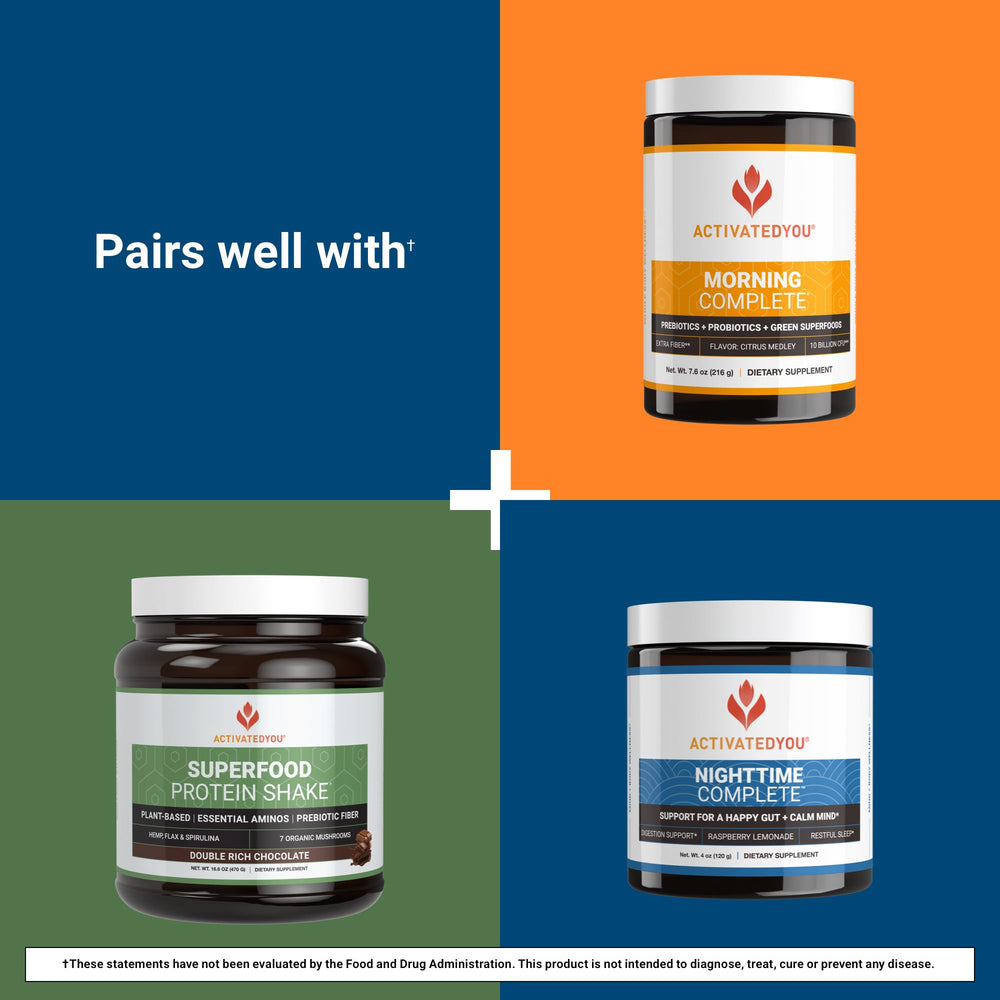 ActivatedYou BioCollagen Complex bottle-pour: bottle pouring into glass.