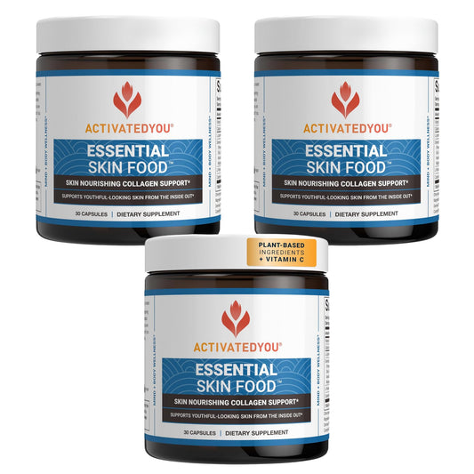 ActivatedYou Essential Skin Food bottle front for daily collagen support.
