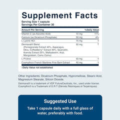 ActivatedYou Essential Skin Food bottle pour shows convenient daily capsule intake.