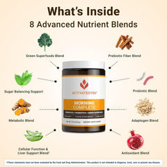 ActivatedYou Morning Complete 3-pack display encourages consistent daily use.