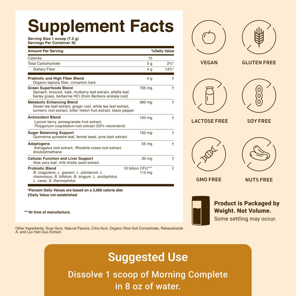 ACTIVATEDYOU Morning Complete Citrus label closeup highlighting ingredients and quality.