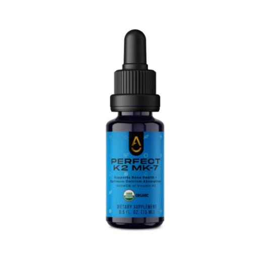 ACTIVATION K2MK7 liquid bottle pour supports simple dosing for bone health.