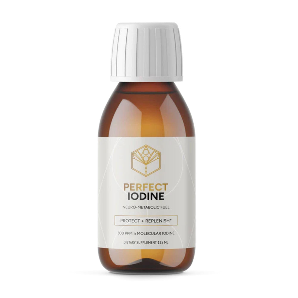 Activation Perfect Iodine Solution bottle pour shows colorless liquid for easy dosage.
