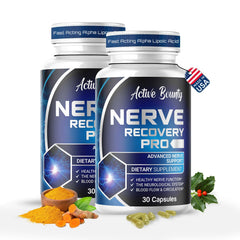 Active Bounty Nerve Recovery Pro bottle front for daily nerve support.