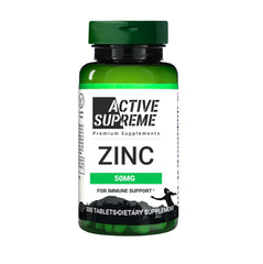 Active Supreme Zinc Citrate 50 mg pack showing triple-pack convenience for immune support