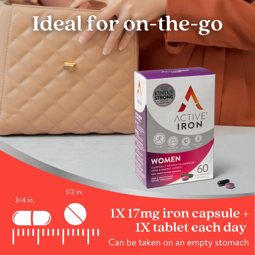 ActiveIron bottle cap removed to reveal tablets