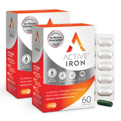 ActiveIron bottle with capsules offering convenient daily iron support