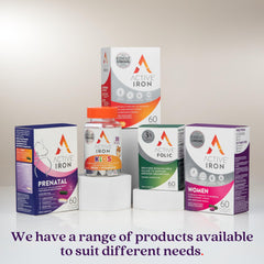 Active Iron Prenatal label shows vegetarian-friendly formulation.