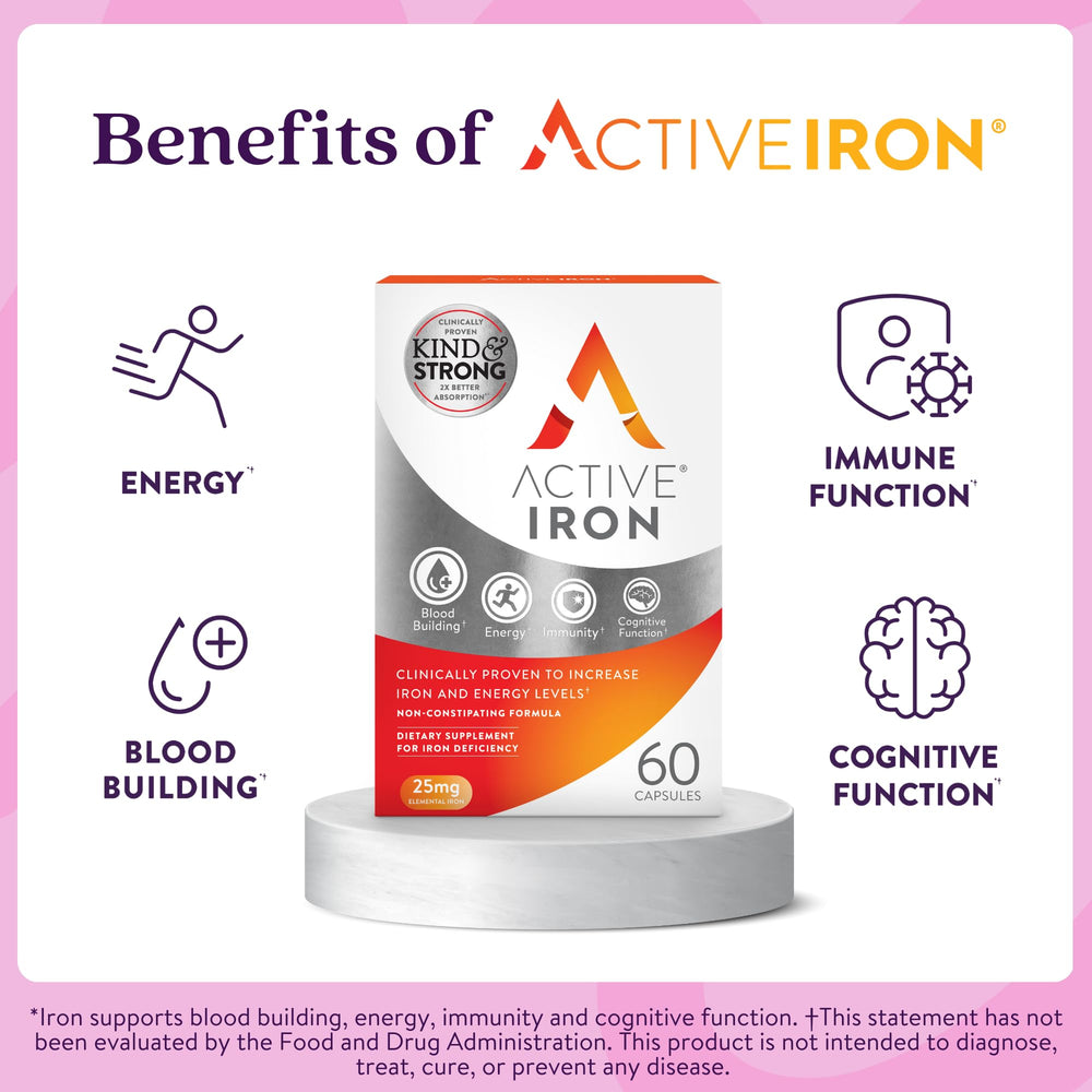 Active Iron whey protein formula promotes better absorption.