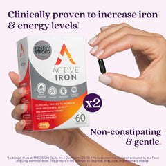 ActiveIron whey‑protein formula label suggesting enhanced absorption