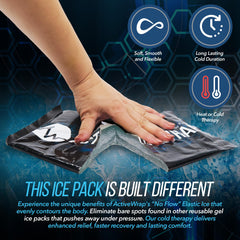 ActiveWrap gel pack demonstrates leak-resistant design and temperature retention.