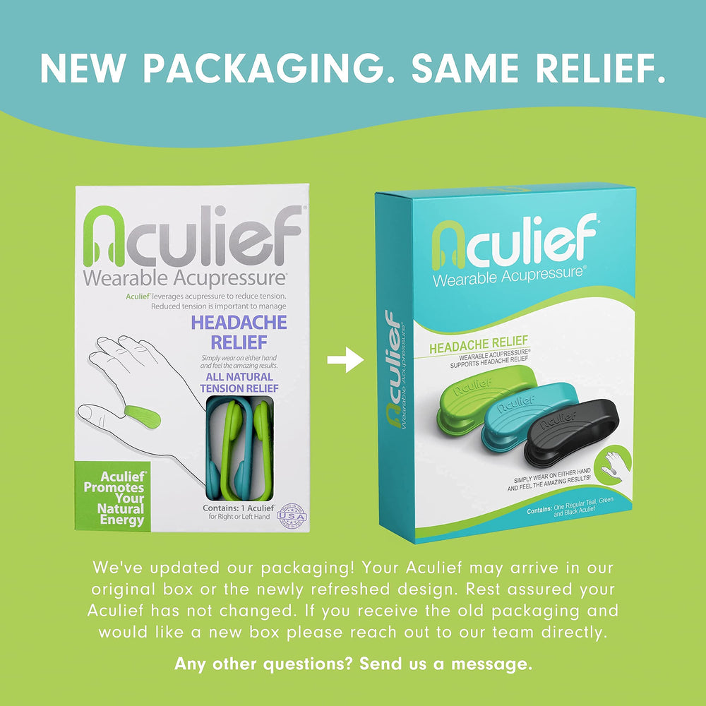 Aculief size options Regular, Small, and X-Small ensure a comfortable fit.