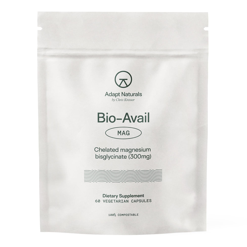 Adapt Naturals Magnesium Glycinate bottle pouring for fast absorption
