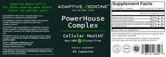 PowerHouse Complex packaging highlights non-GMO and gluten-free formulation.
