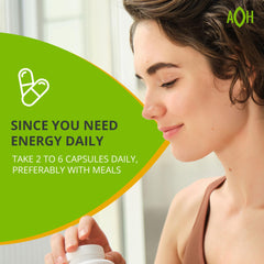 ADAPTOHEAL Energyheal adaptogen blend graphic, illustrating balanced energy