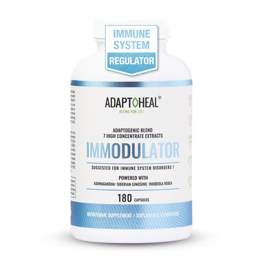 ADAPTOHEAL Immodulator bottle front with clear label—quality immune support