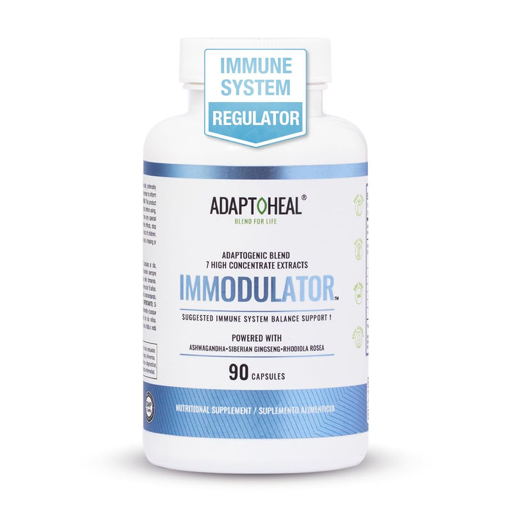 ADAPTOHEAL Immodulator bottle front supports daily resilience and balanced mood.