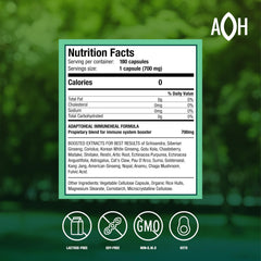 ADAPTOHEAL Immuneheal bottle side view showing label and dosage