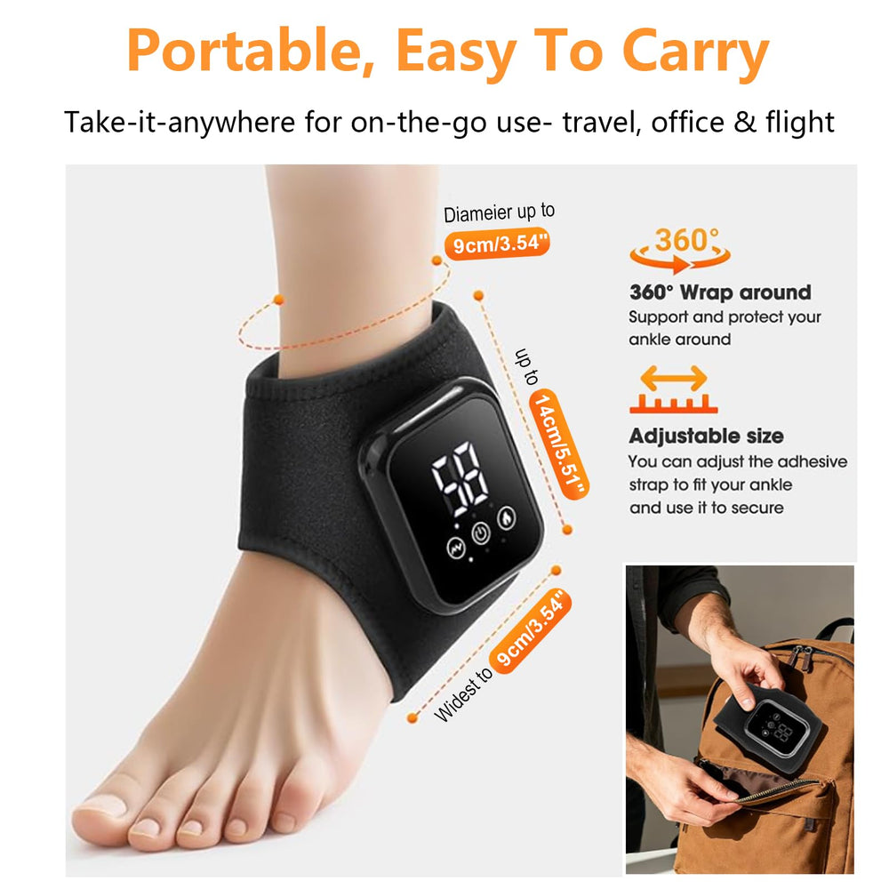 ADCGank massager controller beside the wrap for easy adjustments