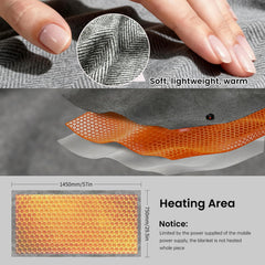 ADD.HERES heating pad shawl compact folded demonstrates portability