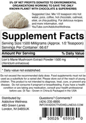 Addictive Wellness Lions Mane powder scoop ready for smoothies and elixirs