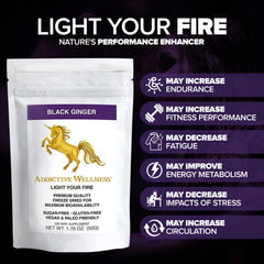 Addictive Wellness Thai Black Ginger vegan and paleo-friendly supplement.