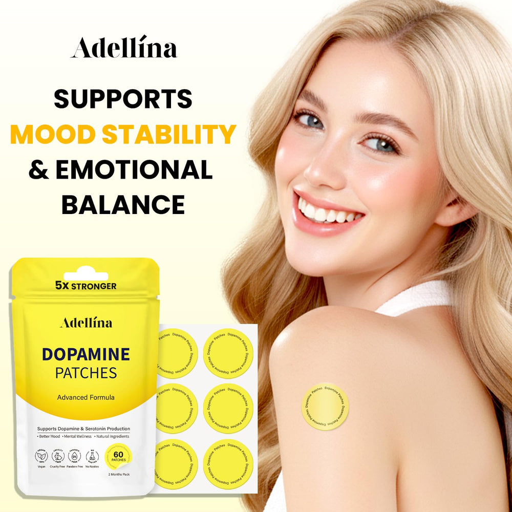 Adellina Dopamine Patches strip displayed for daily routine.
