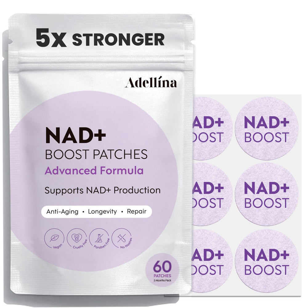Adellina NAD+ Patch NMNH Resveratrol CoQ10 blend supports daily vitality