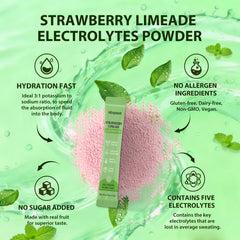 Adeqauom travel-ready strawberry limeade packets for everyday hydration.