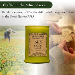 Adirondack Fragrance Farm ADK Artisan candlemaking scene emphasizes craftsmanship.