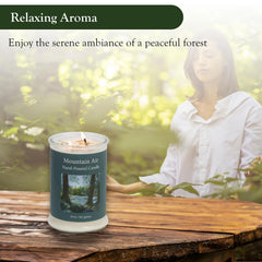 Decorative candle top with real botanicals for warm decor