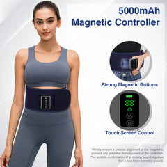ADIUPUL blue massager belt charging with 5000mAh battery and USB-C