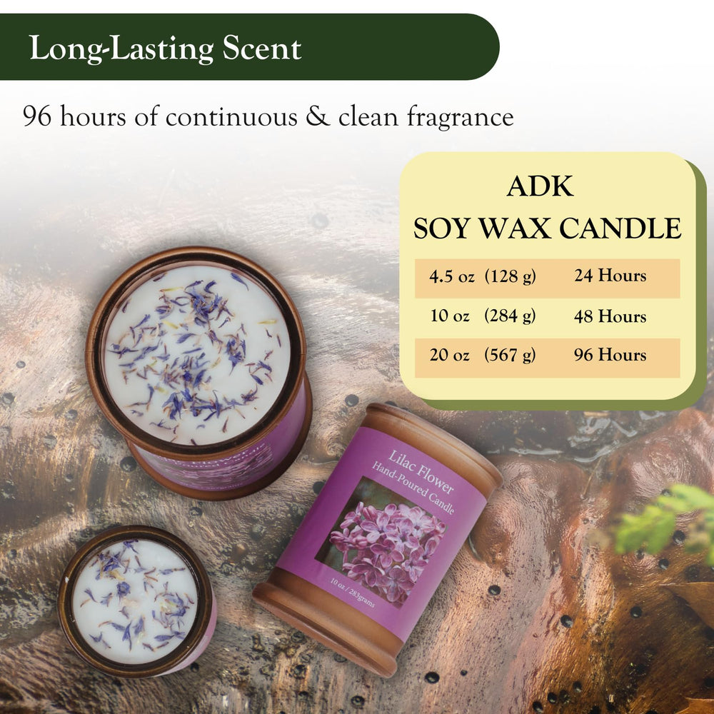 ADK Lilac candle packaging is gift-ready for easy gifting