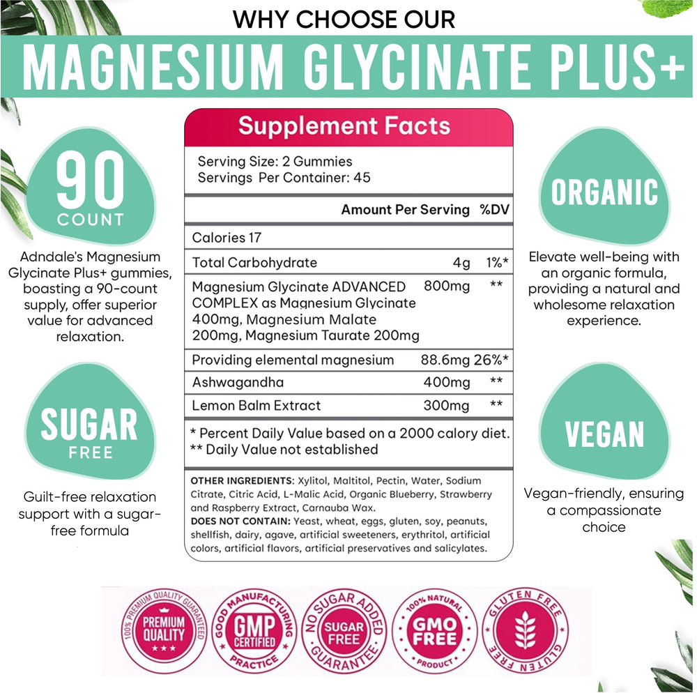 Adndale blend of Ashwagandha and Lemon Balm for calming moments