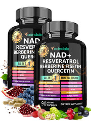 Adndale Liposomal NAD bottle front view suggesting energy metabolism support