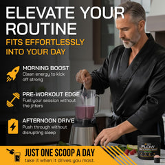 Ingredients panel of Adonis Vitality Flow featuring L-Citrulline and Ashwagandha