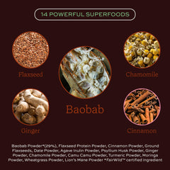 Oatmeal bowl with Aduna Good Gut Blend for a warm, balanced breakfast.