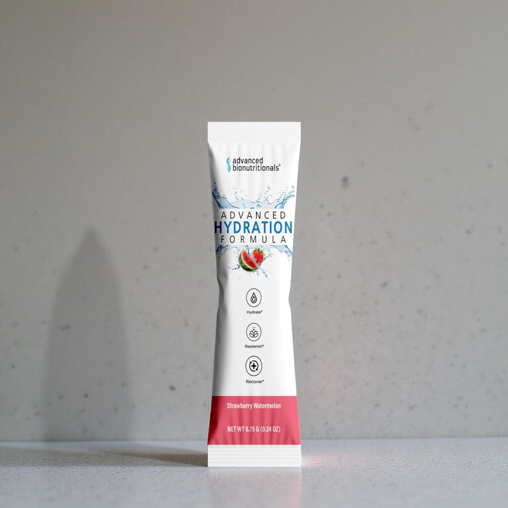 Advanced Bionutritionals strawberry watermelon flavor highlights sugar-free hydration option