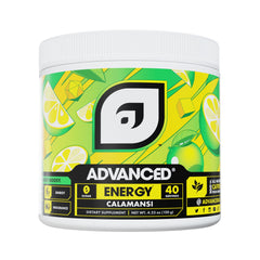 Advanced Energy calamansi bottle shows refreshing hydration for focus during workouts