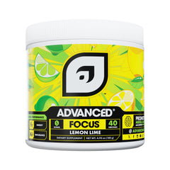Advanced Focus Lemon Lime bottle front for esports focus and energy