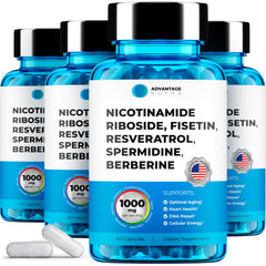 AdvantageNutra liposomal NR bottle ready for daily energy support.