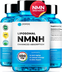 AdvantageNutra NMNH liposomal bottle for daily energy support