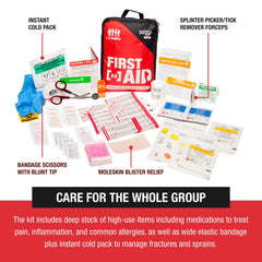 Injury-specific pockets in Adventure First Aid Kit 2.0 for quick access